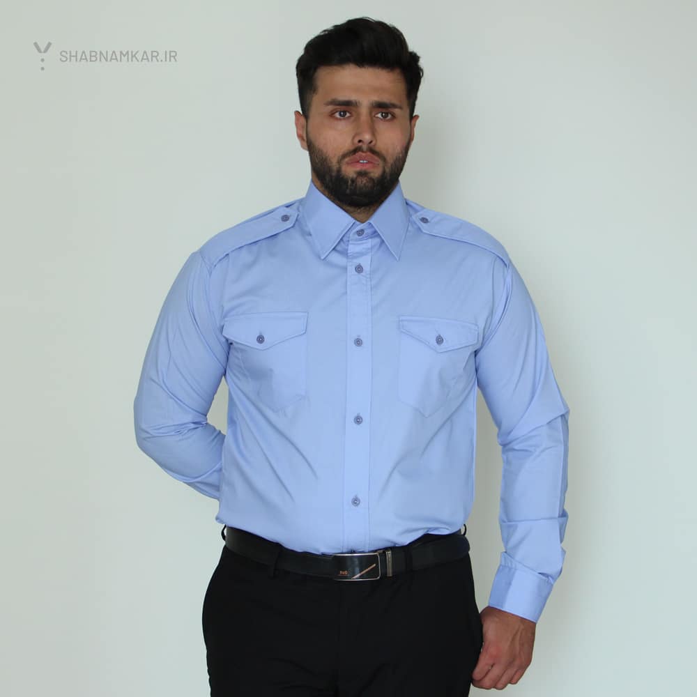 پیراهن ساده تشریفات آبی روشن شبنم
