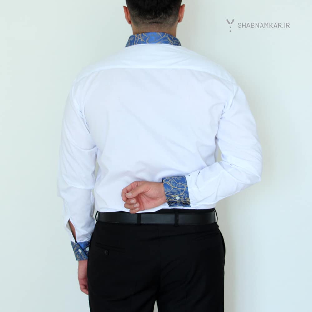 پیراهن مردانه کرواتی شبنم آبی