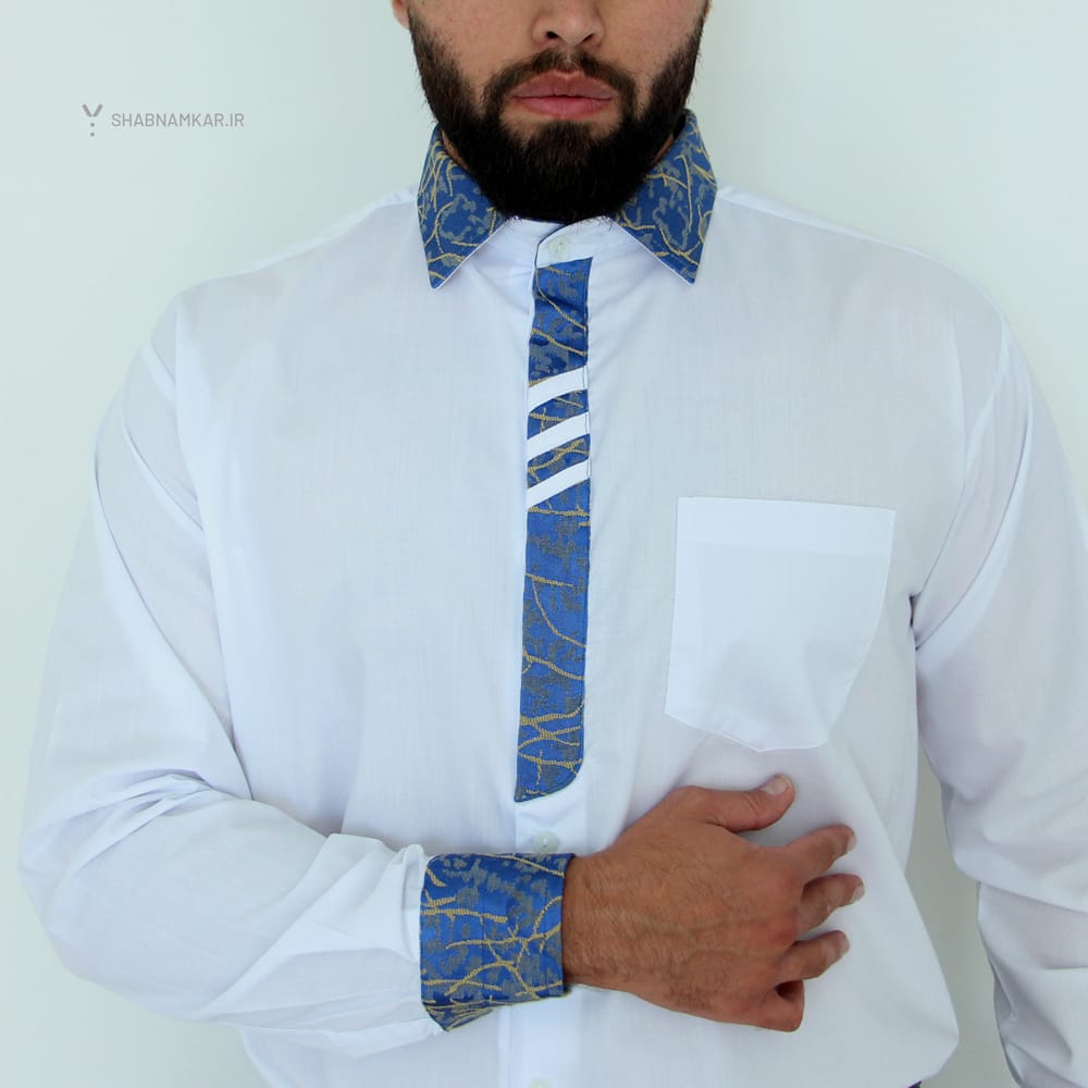 پیراهن مردانه کرواتی شبنم آبی