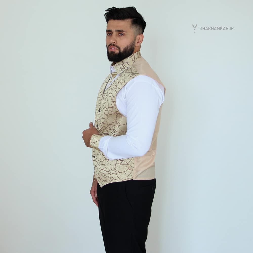 جلیقه فرم رستورانی طلایی شبنم