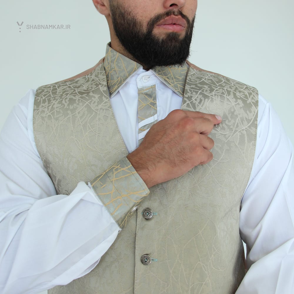 جلیقه فرم رستورانی زیتونی شبنم