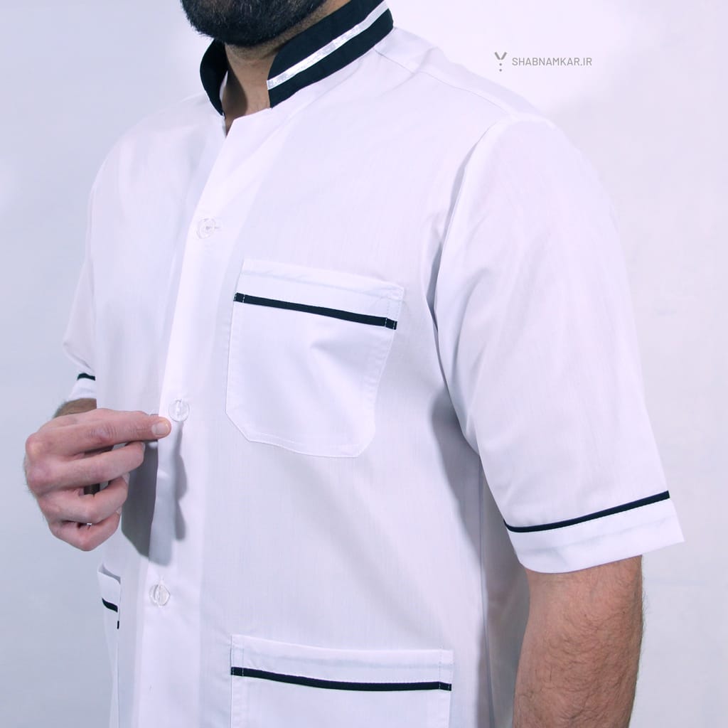 روپوش مردانه رستورانی شبنم سفید