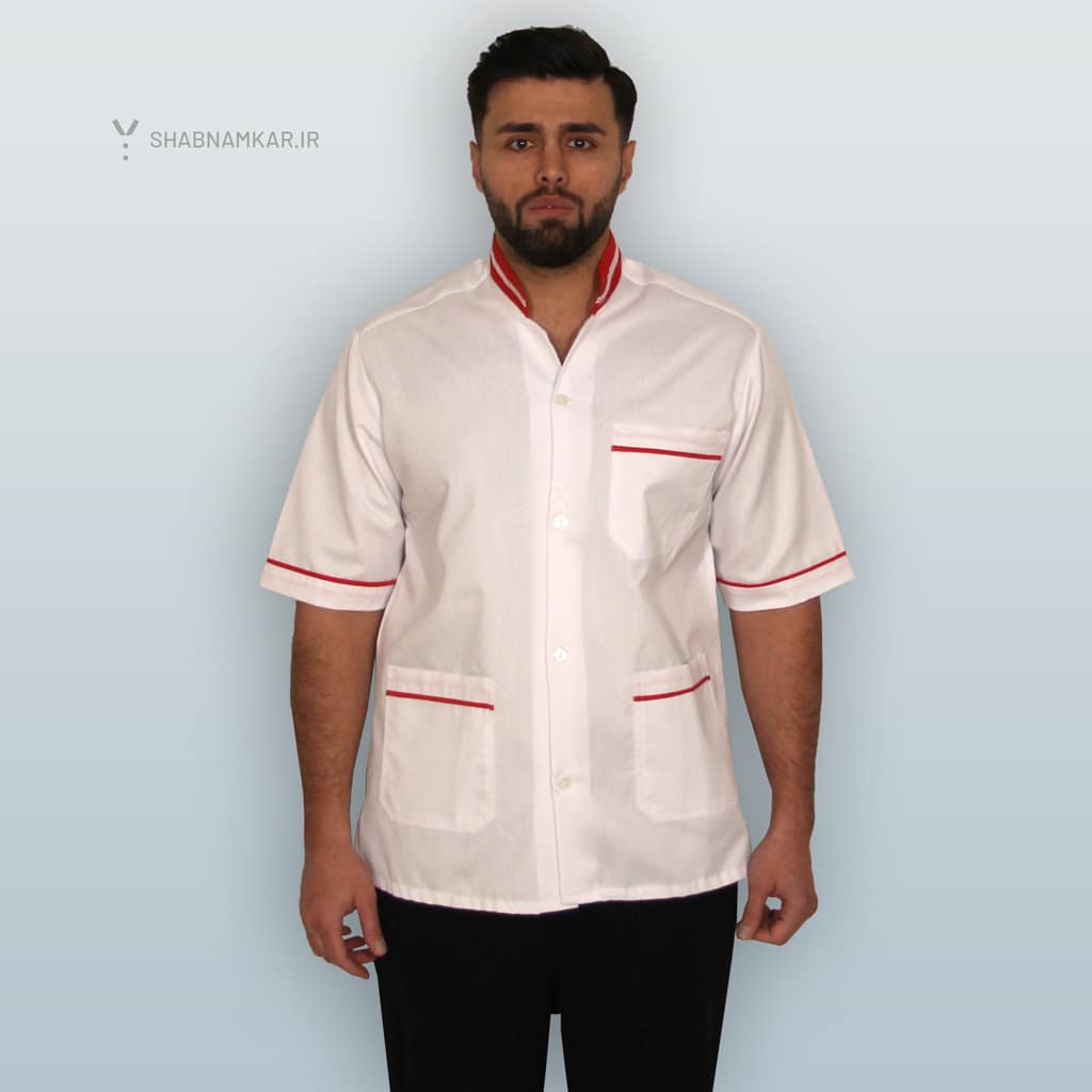روپوش مردانه رستورانی شبنم سفید
