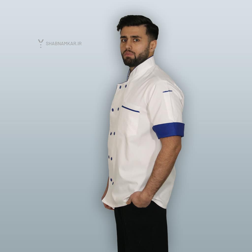 لباس فرم سرآشپز مردانه جیبدار دو لایه شبنم
