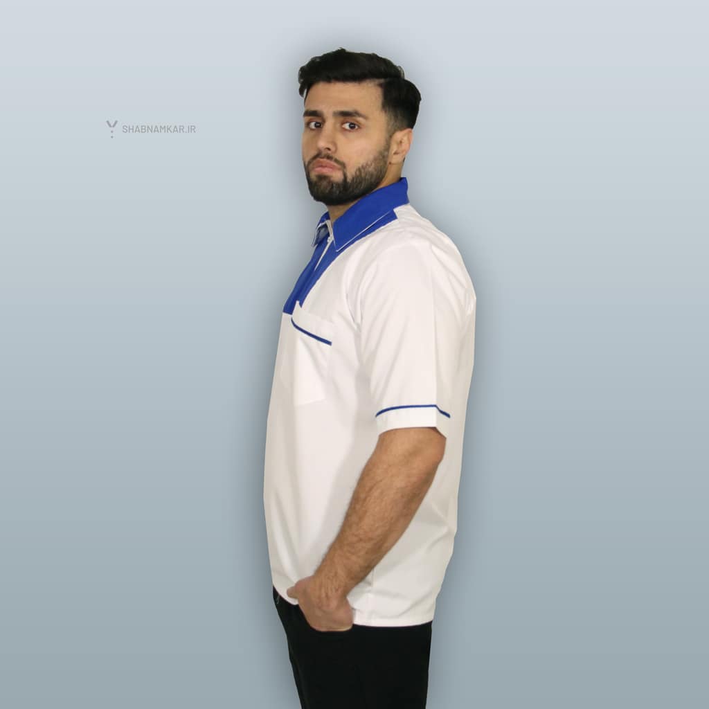 لباس فرم مردانه رستورانی جیبدار قرمز شبنم